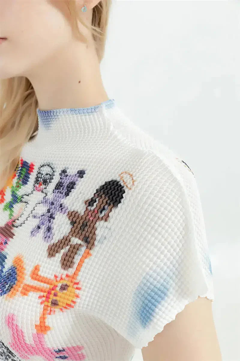 Pydshop Cartoon Figures Printed Top