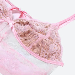 Pydshop Coquette Bow Backless Lace Top