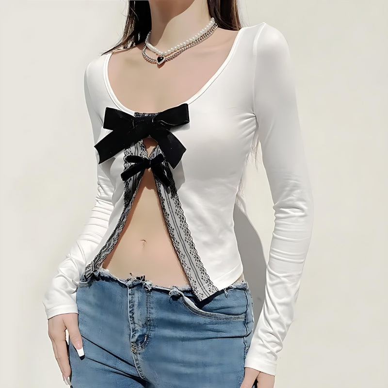 Pydshop Coquette Bow Open Front Top