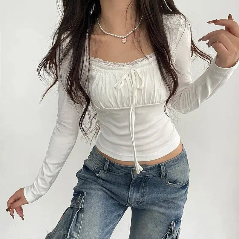 Pydshop Coquette Bow Ruched Bust Top
