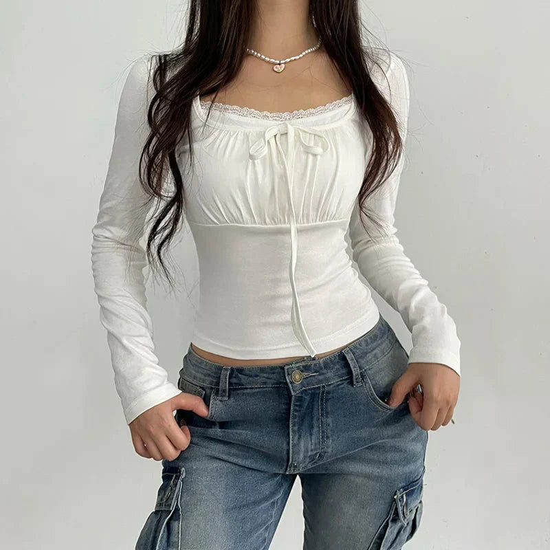 Pydshop Coquette Bow Ruched Bust Top
