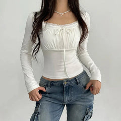 Pydshop Coquette Bow Ruched Bust Top