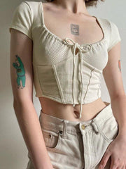 Pydshop Coquette Cropped Corset Top