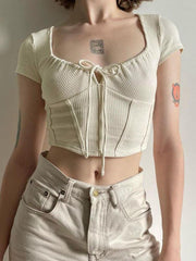 Pydshop Coquette Cropped Corset Top