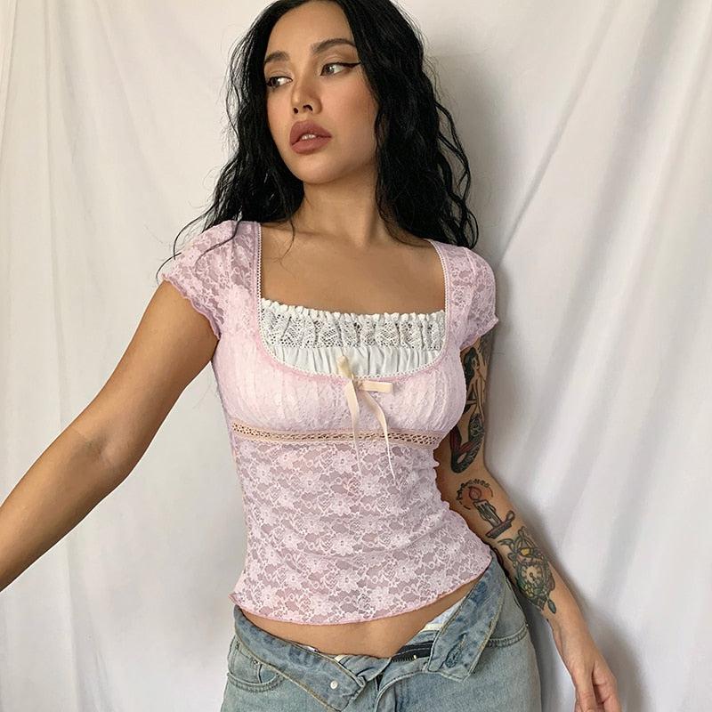 Pydshop Coquette Lace Detailed Top
