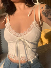 Pydshop Coquette Ribbon Crop Top