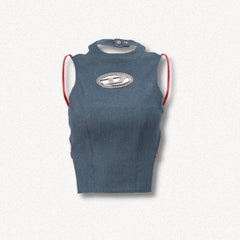 Pydshop Cowgirl Denim Halter Corset Top