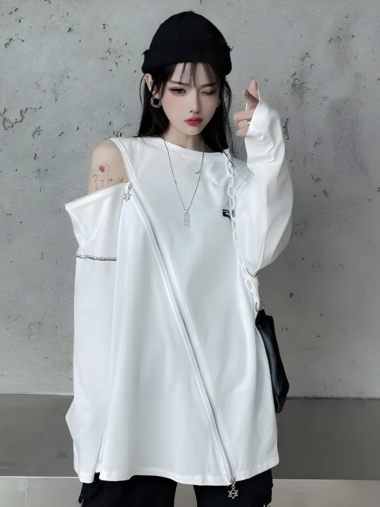 Pydshop Cyberpunk Cross Zip-Up Top