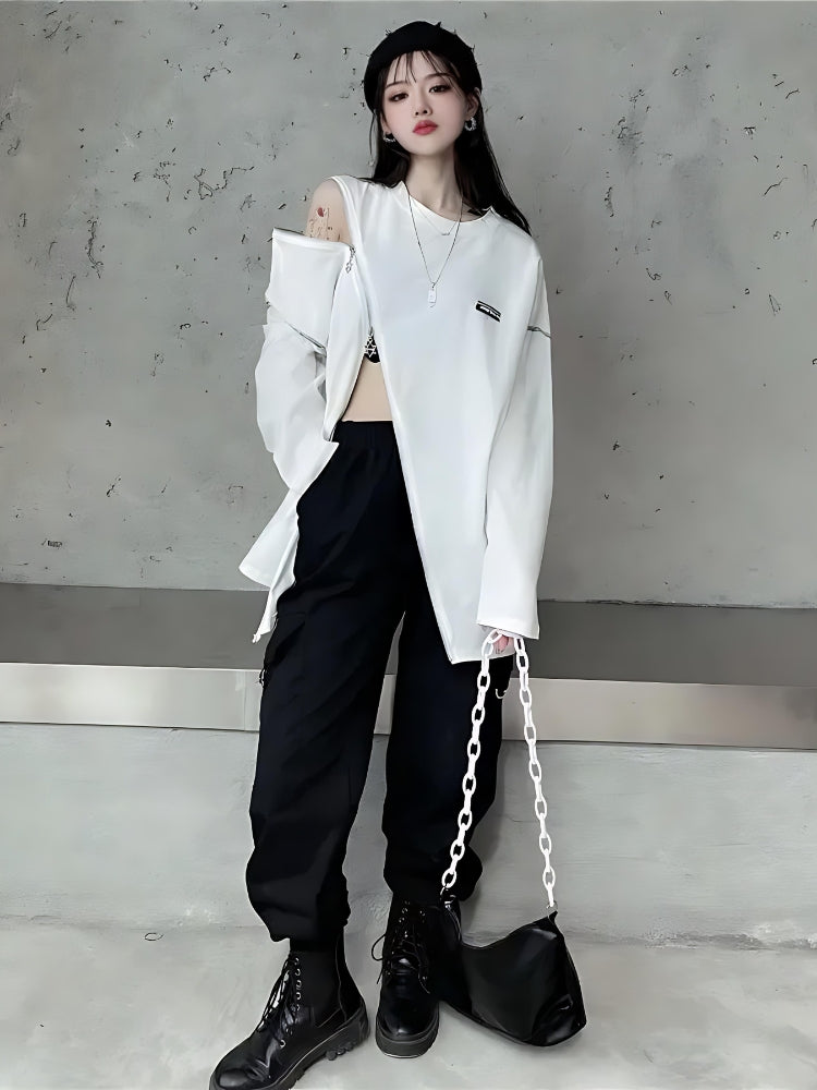 Pydshop Cyberpunk Cross Zip-Up Top