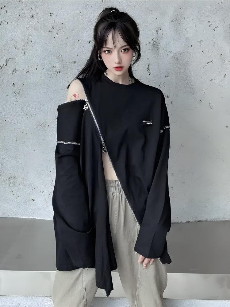 Pydshop Cyberpunk Cross Zip-Up Top