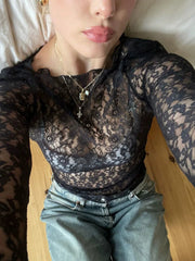 Pydshop Danasia Lace Long Sleeve Top