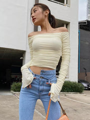 Pydshop Dessa Mesh Ruched Top