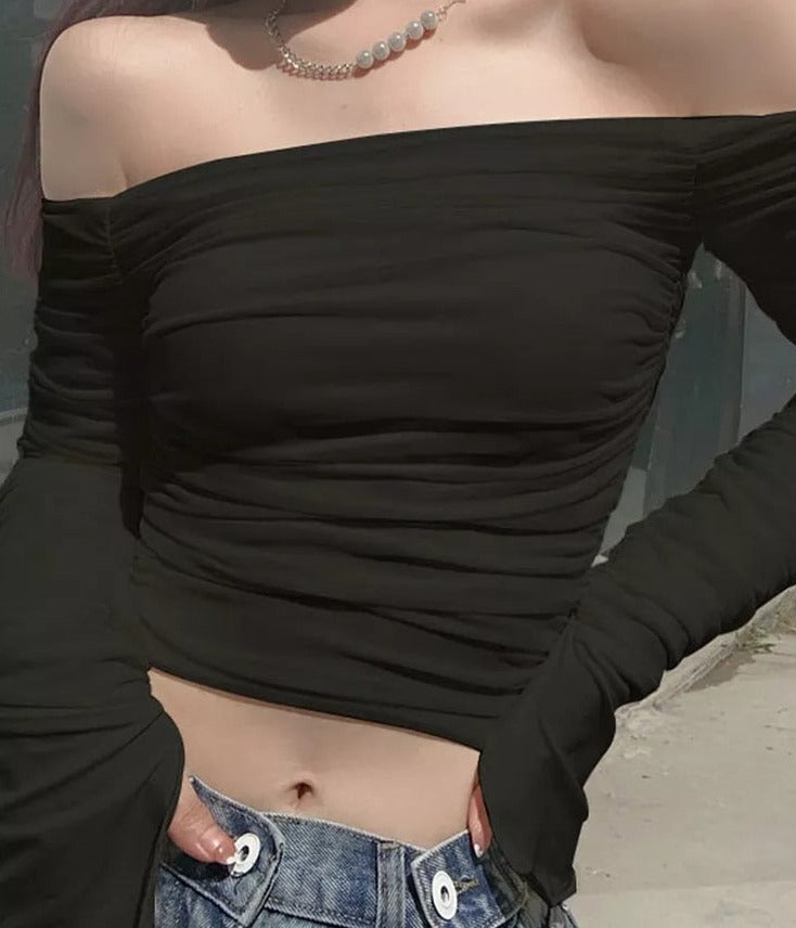 Pydshop Dessa Mesh Ruched Top