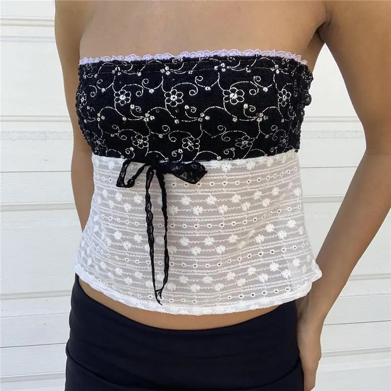 Pydshop Elka Lace Strapless Top