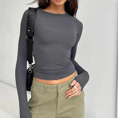 Pydshop Evony Long Sleeve Basic Top