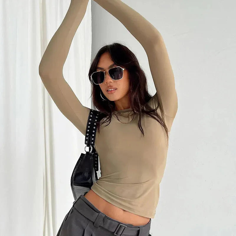 Pydshop Evony Long Sleeve Basic Top