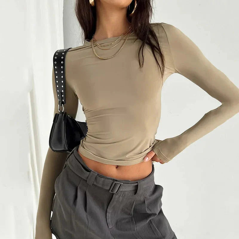 Pydshop Evony Long Sleeve Basic Top