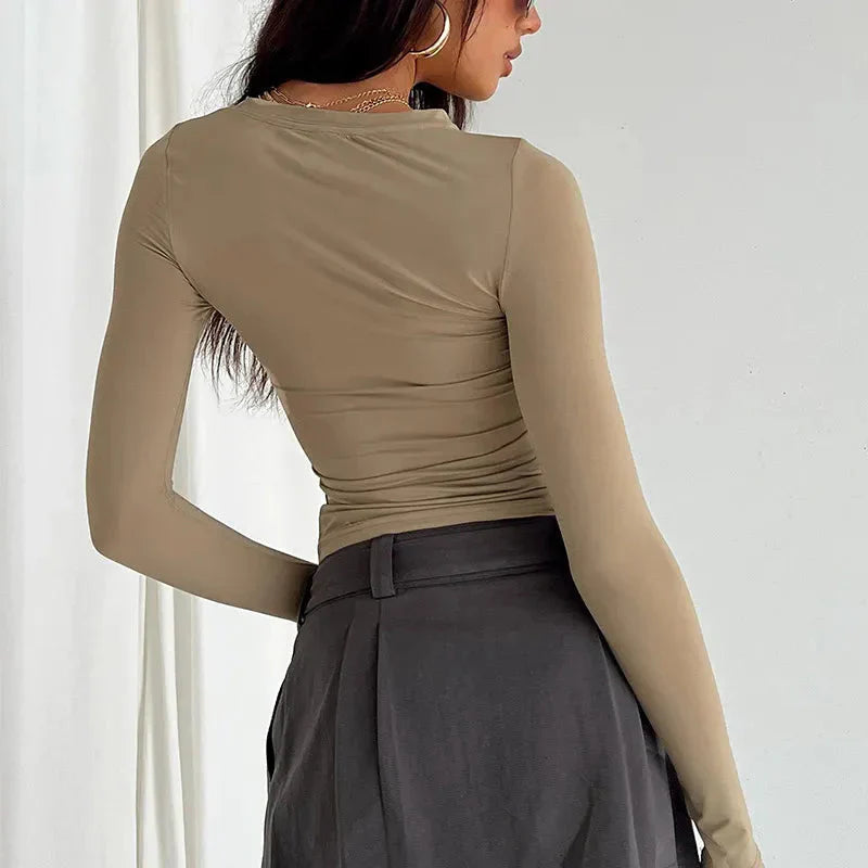 Pydshop Evony Long Sleeve Basic Top