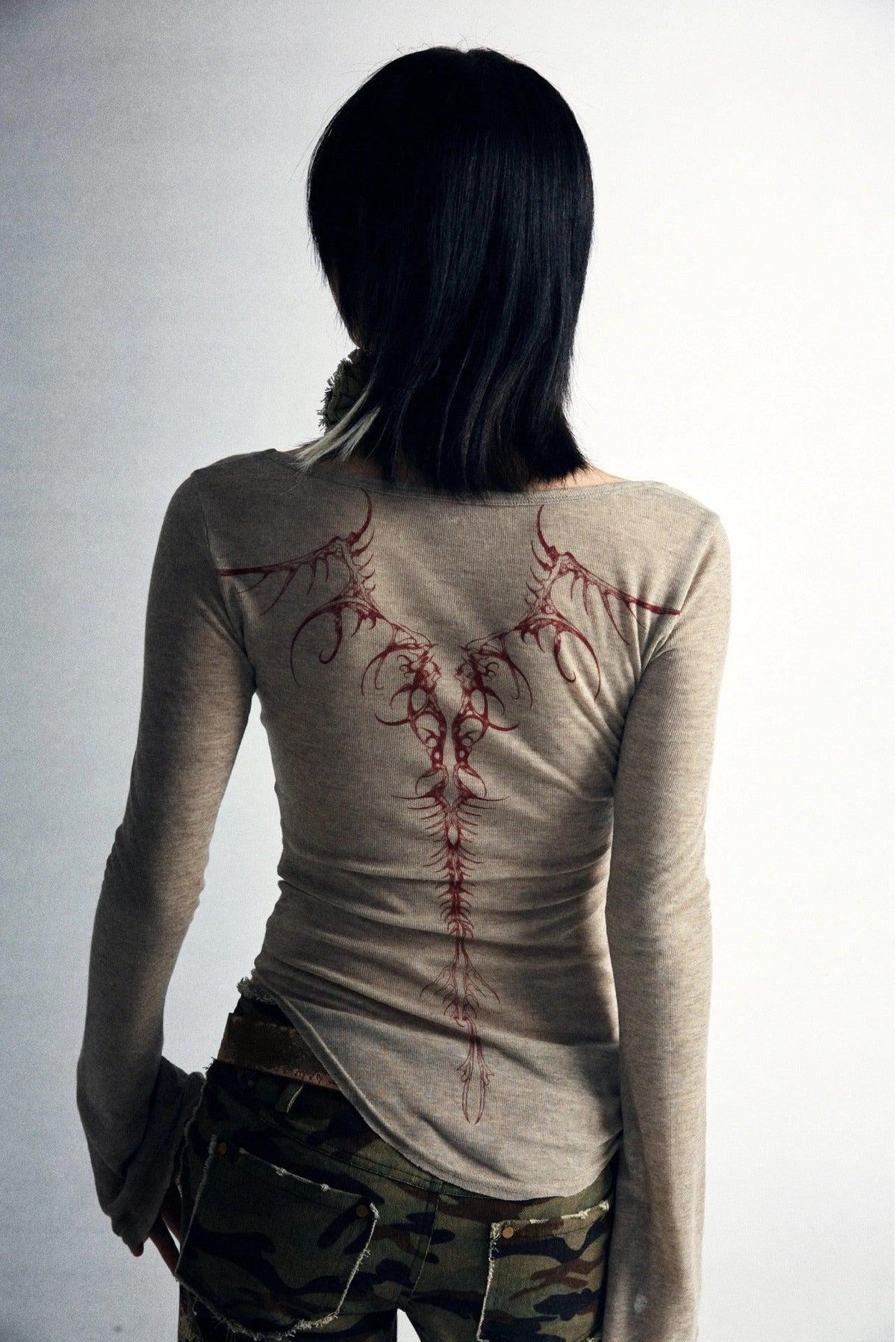 Pydshop Fairy Grunge Back Print Top