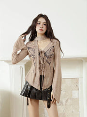 Pydshop Fairy Grunge Butterfly Open Front Top