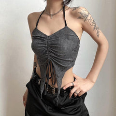 Pydshop Fairy Grunge Detachable Sleeve Halter Top