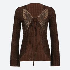 Pydshop Fairycore Butterfly Open Front Top