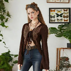 Pydshop Fairycore Butterfly Open Front Top