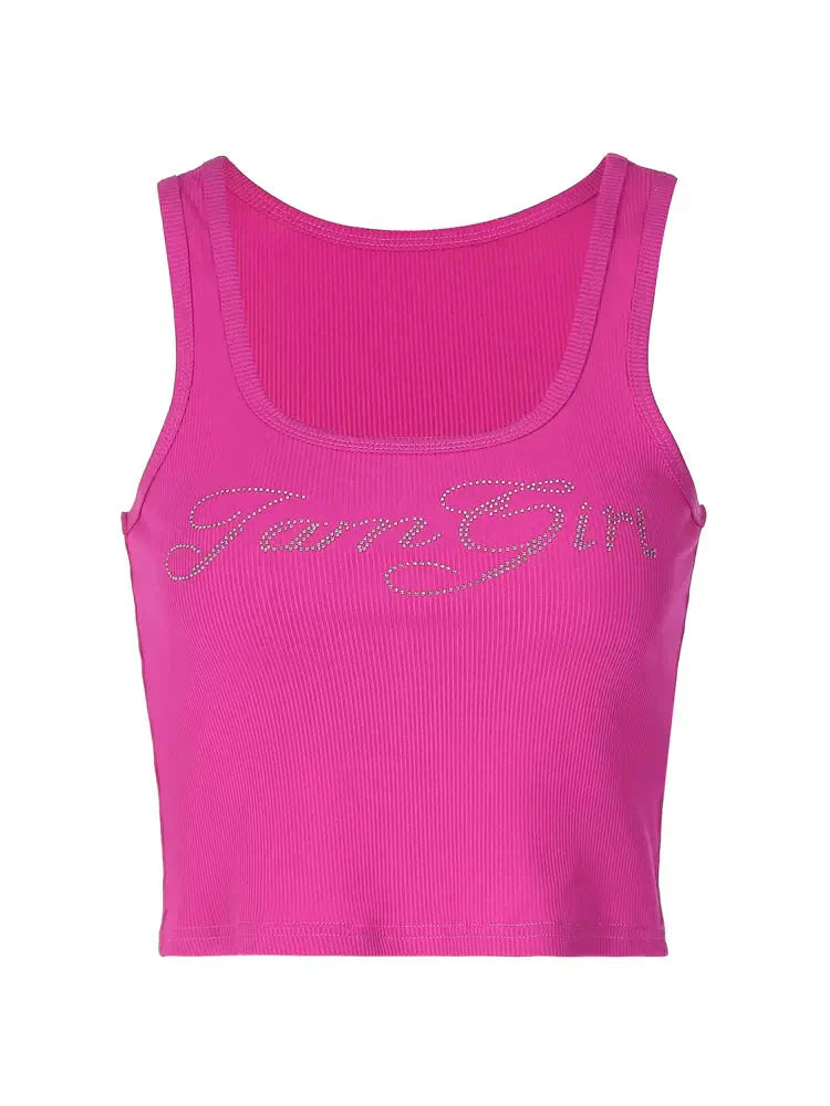 Pydshop Farm Girl Letter Print Crop Top