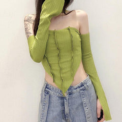 Pydshop Flare Sleeved Halter Top