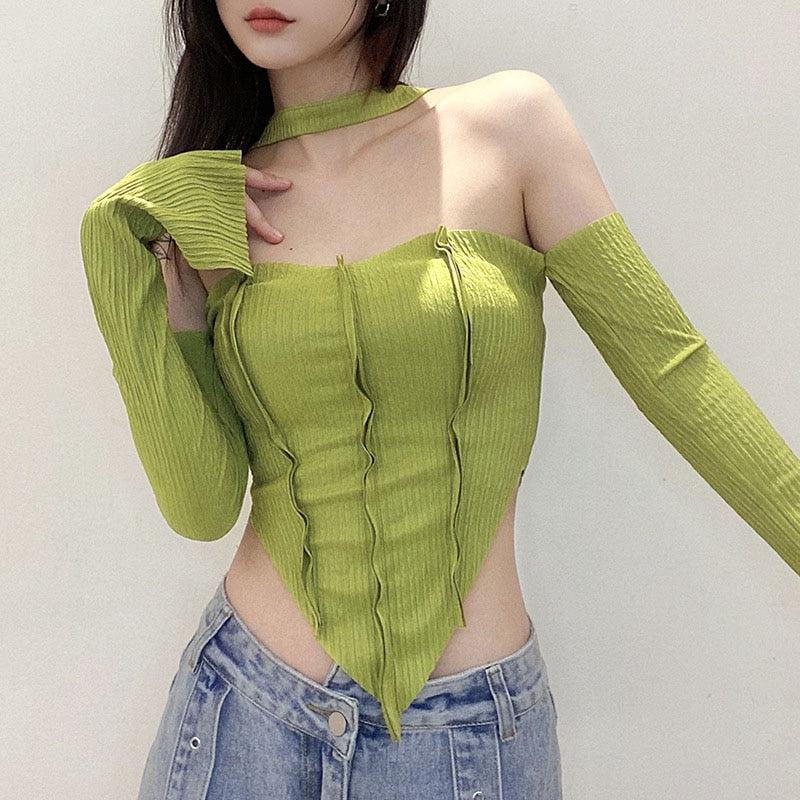 Pydshop Flare Sleeved Halter Top