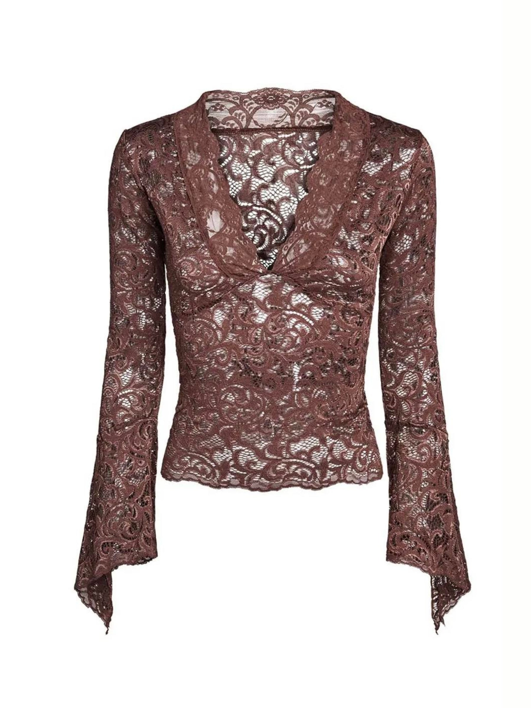 Pydshop Kristel Long Sleeve Lace Top