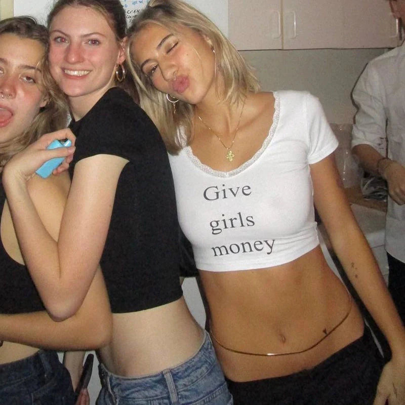 Pydshop Give Girls Money Crop Top