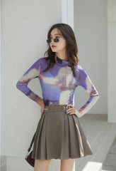 Pydshop Graphic Women Printed Mesh Top
