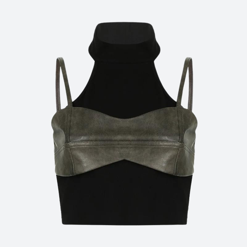 Pydshop Grunge Crop Halter Top