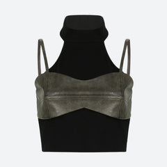 Pydshop Grunge Crop Halter Top