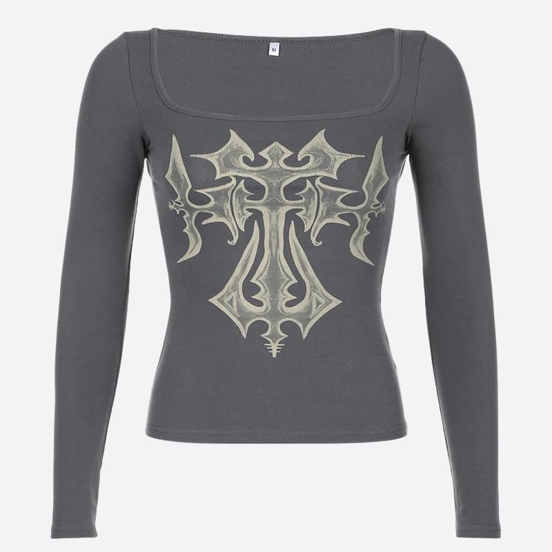 Pydshop Grunge Cross Bleached Top