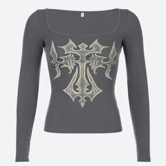 Pydshop Grunge Cross Bleached Top