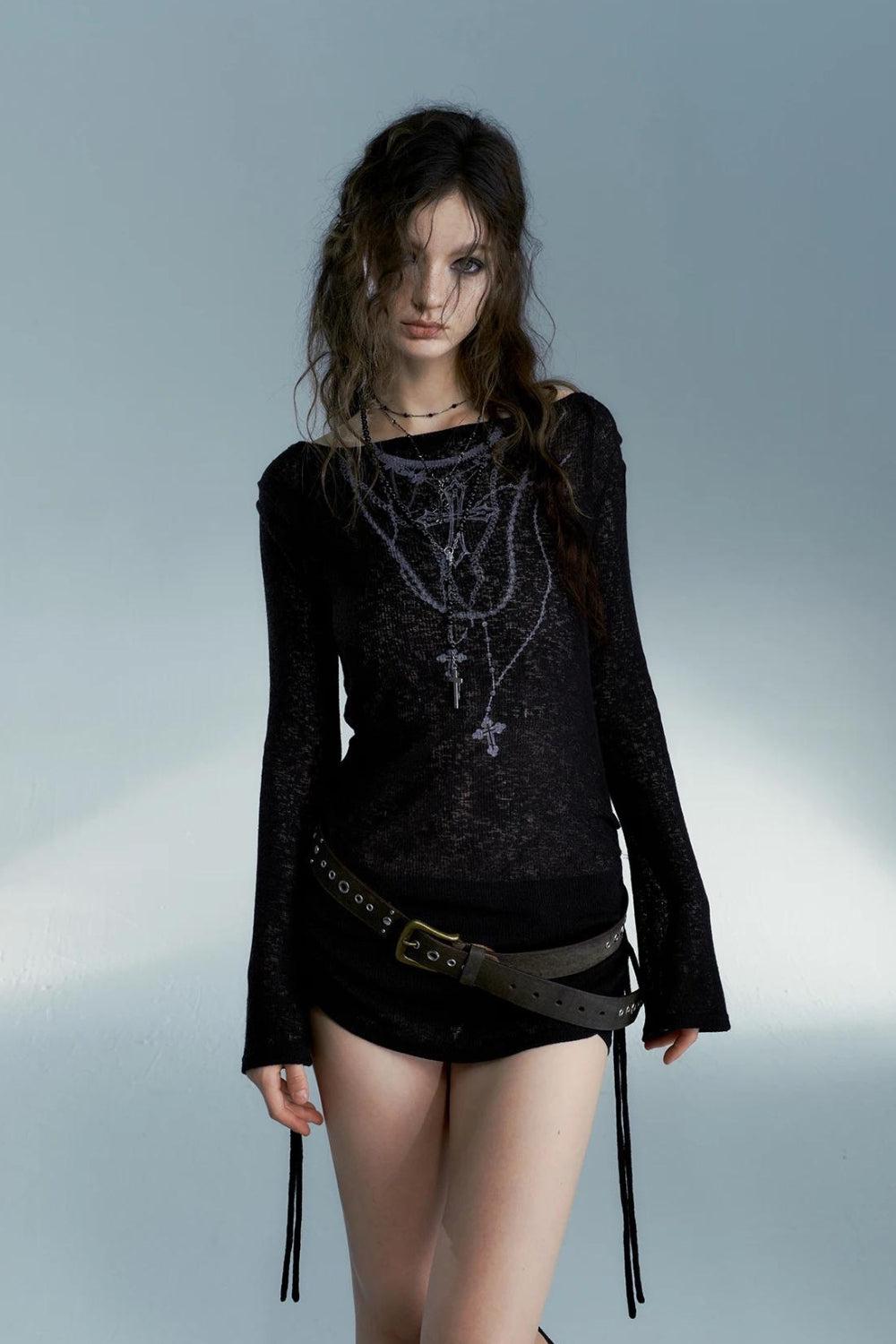 Pydshop Grunge Cross Necklace Designed Top