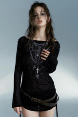 Pydshop Grunge Cross Necklace Designed Top