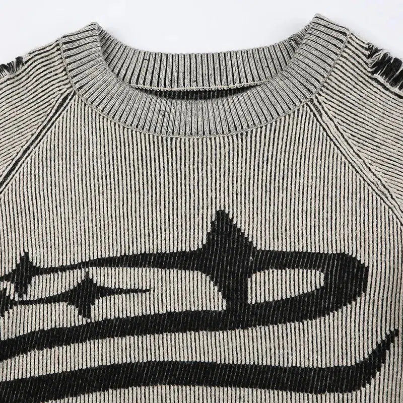 Pydshop Grunge Long Sleeve Distressed Top