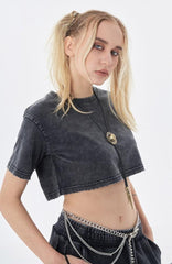 Pydshop Grunge Washed Crop Top