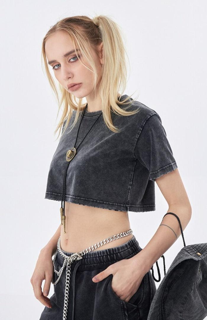 Pydshop Grunge Washed Crop Top