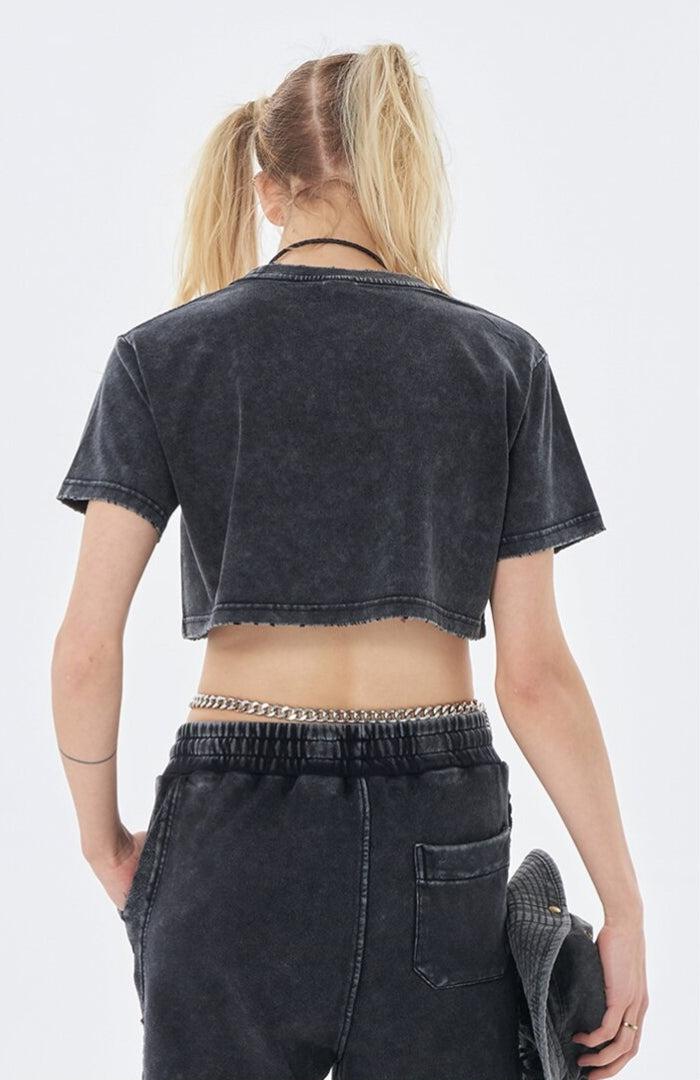 Pydshop Grunge Washed Crop Top