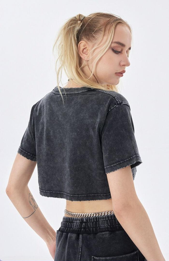 Pydshop Grunge Washed Crop Top