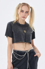 Pydshop Grunge Washed Crop Top