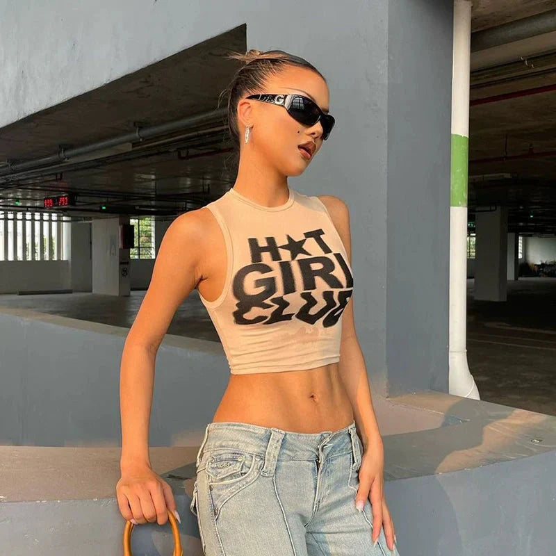 Pydshop Hot Girl Club Print Top