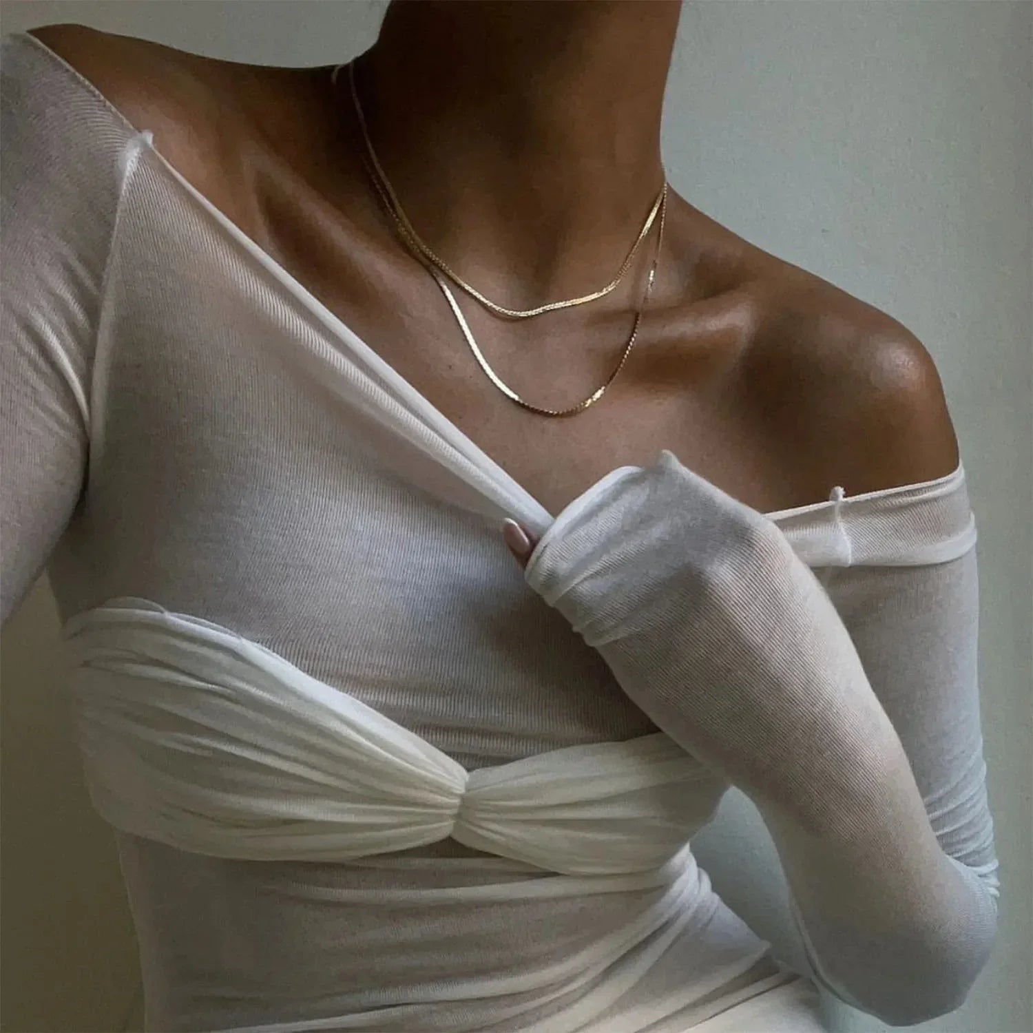 Pydshop Karalyn Mesh Long Sleeve Top