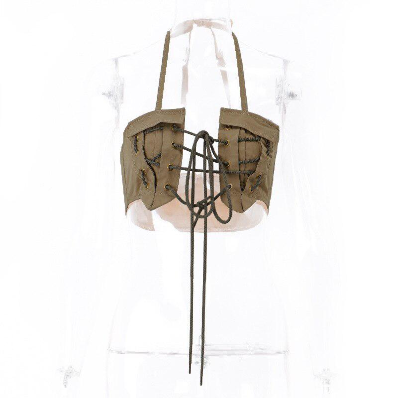 Pydshop Lace Up Halter Top