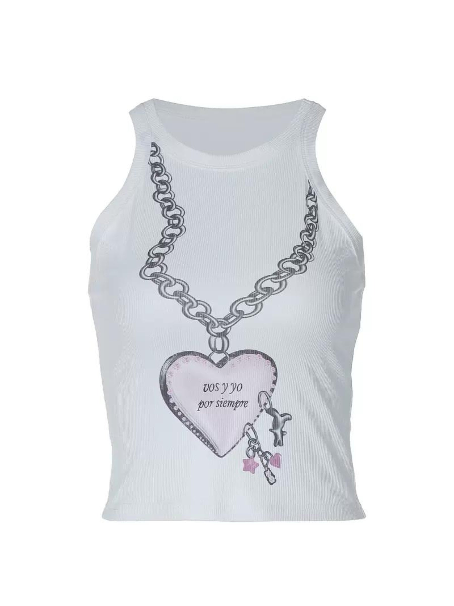 Pydshop Lacy Chain Print Tank Top