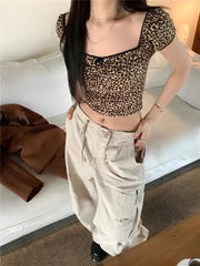 Pydshop Leopard Bodycon Crop Top